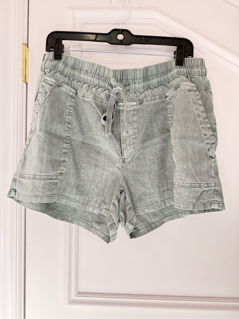 KUT from the Kloth Green Linen Blend Pull-On Shorts XL